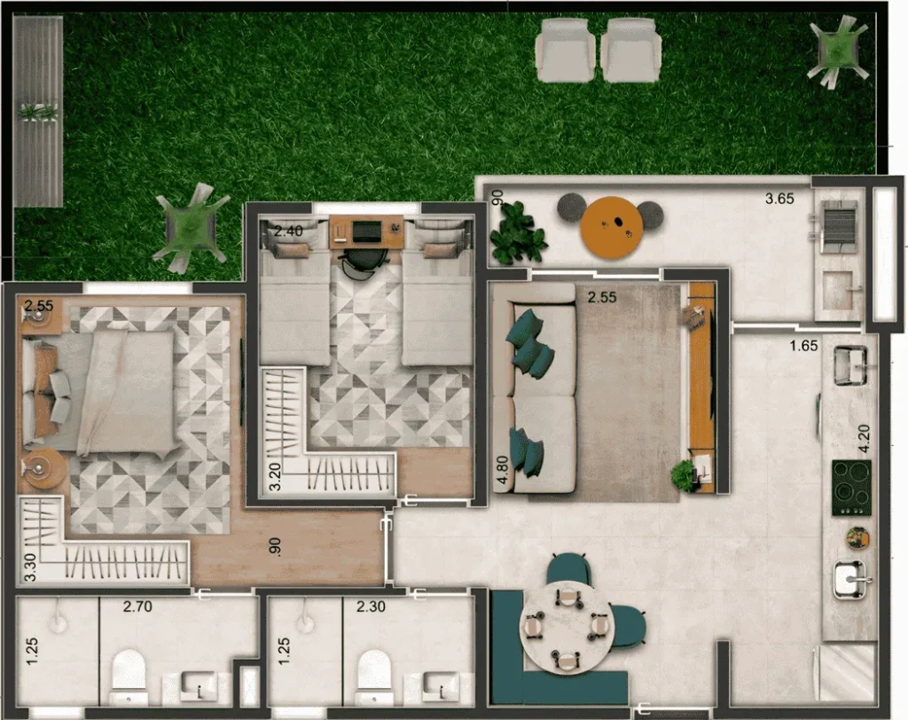 Eco Vila Cerejeira 17 apartamento 2 dormitorios pronto suite sumare desktop